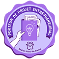 Badge porteur d'un projet entrepreneurial