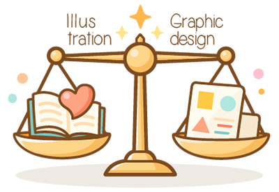 Balance entre illustration et graphisme
