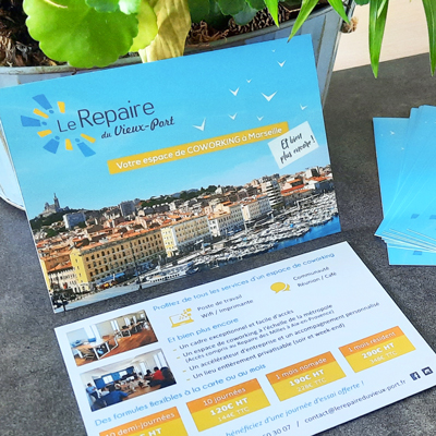 Flyer du Repaire du Vieux-Port, espace de coworking à Marseille
