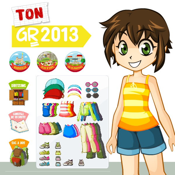 GR2013 game art featuring a character, clothing options and interface elements
